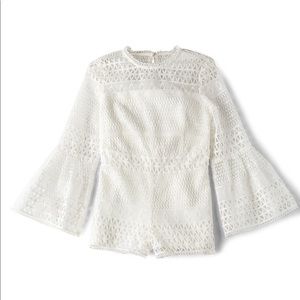 Bardot Junior Paneled lace romper